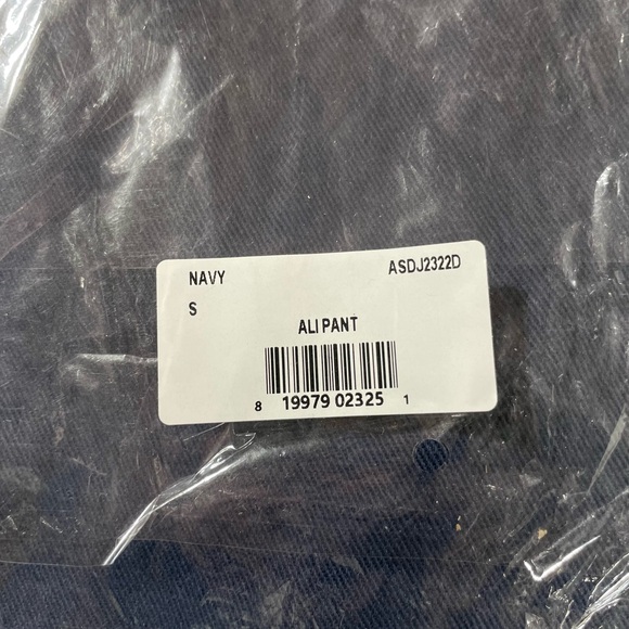 New Area Stars Drawstring Waist Raw Hem Cropped Pants Ali Navy Blue Size Small - Picture 16 of 16